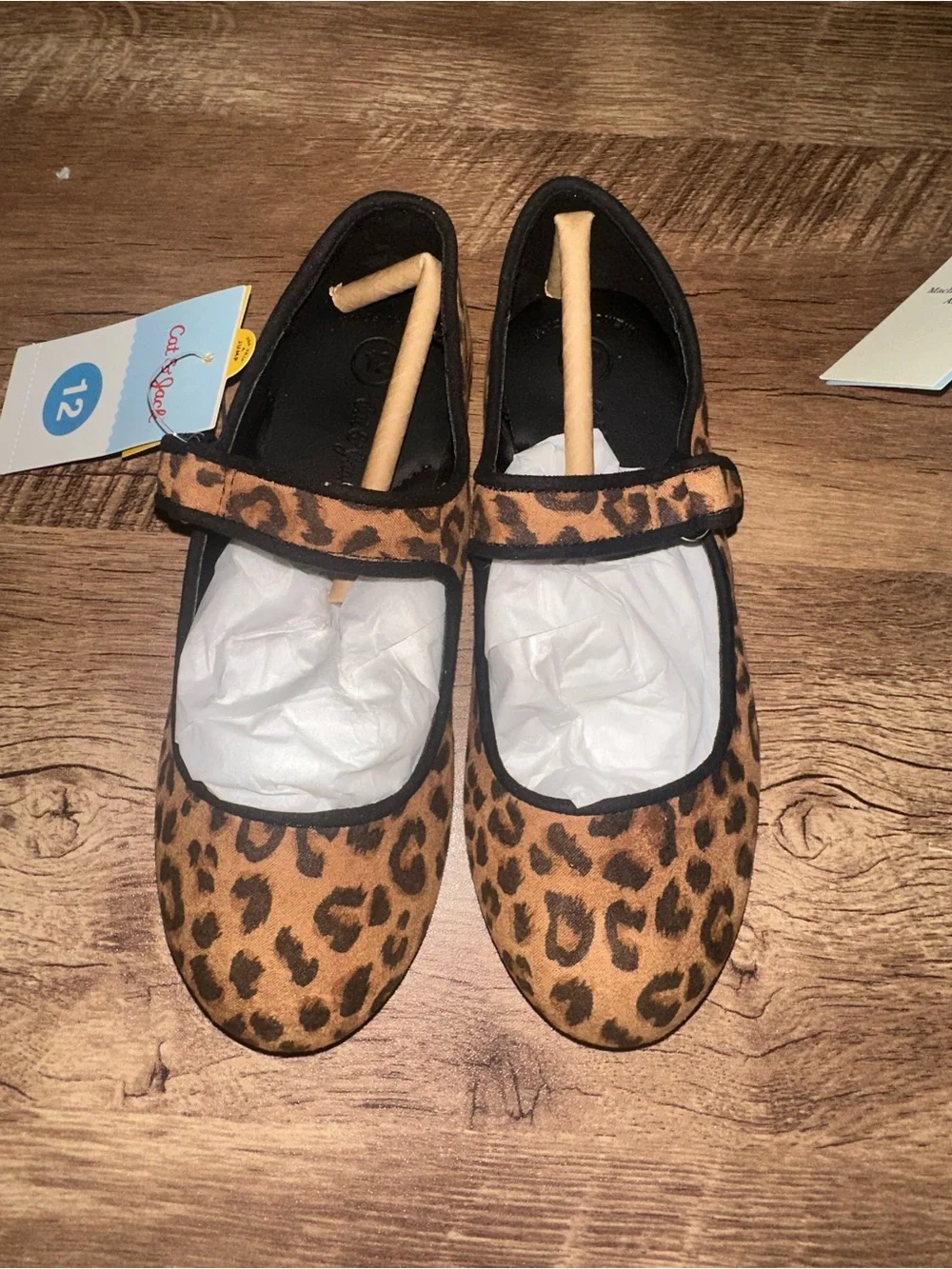 Cat & Jack Girls' Leopard Mary Janes and Cream Mary Janes